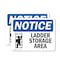 Signmission Ladder Storage Area Sign With Symbol, 14 in W x Rectangle, Vinyl Decal OS-2PACK-NS-D-1014-L-13945 - alternate 1